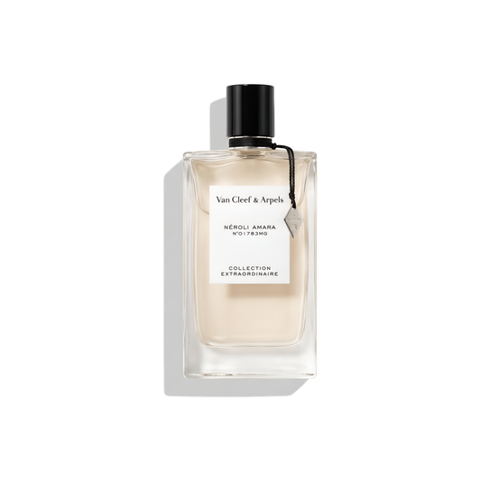 Bottle of Van Cleef Neroli Amara EDP fragrance on a white background with soft shadow