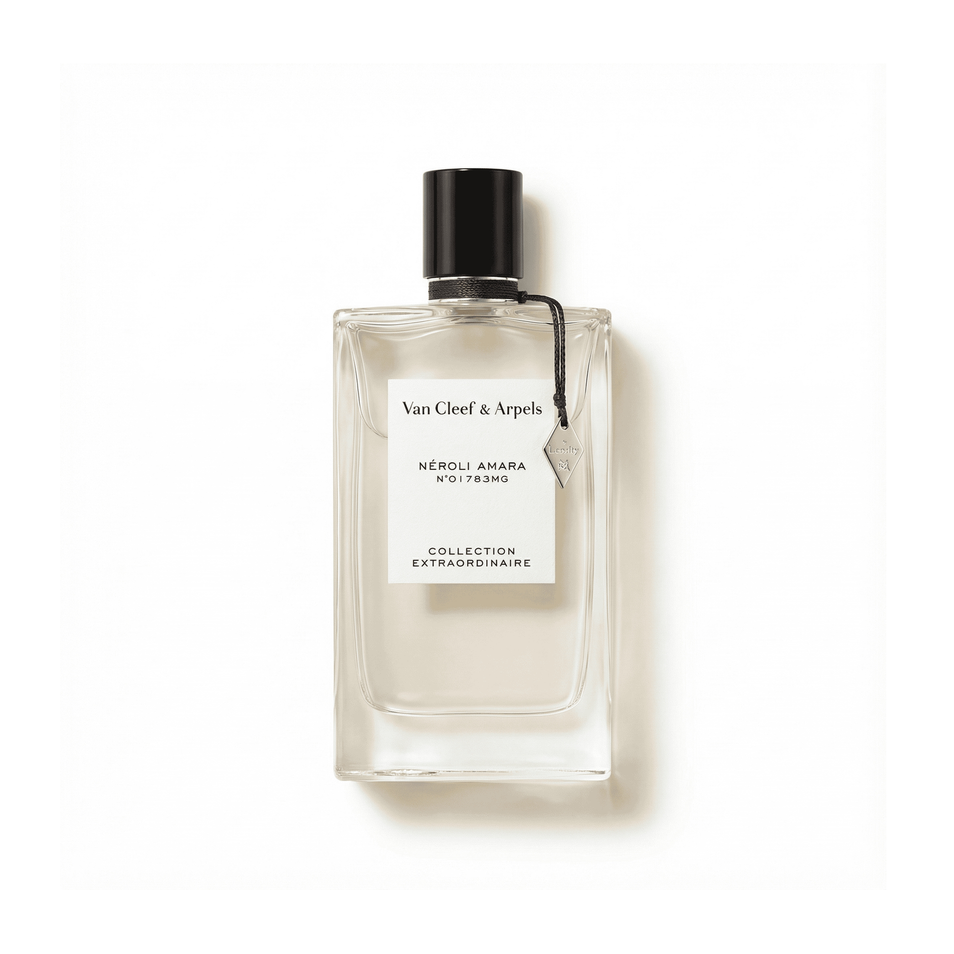 Bottle of Van Cleef & Arpels Neroli Amara EDP fragrance on a white background with soft shadow