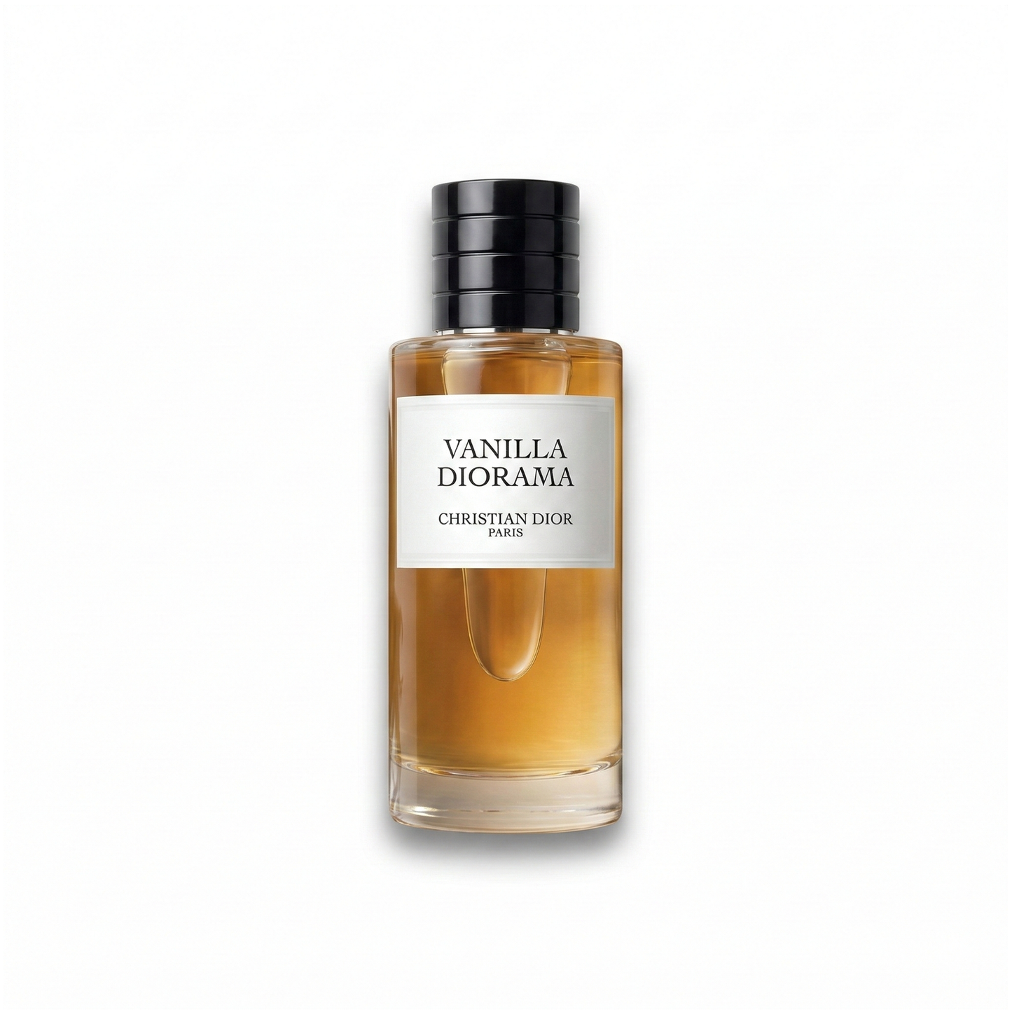 Bottle of Vanilla dioroma EDP fragrance on a white background with soft shadow