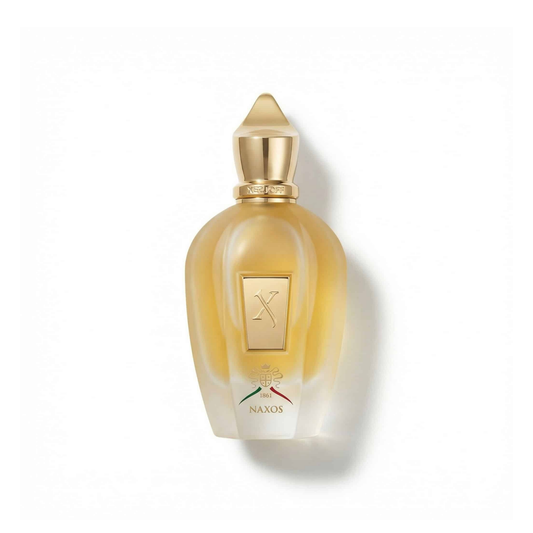 Bottle of Xerjoff Naxos EDP fragrance on a white background with soft shadow