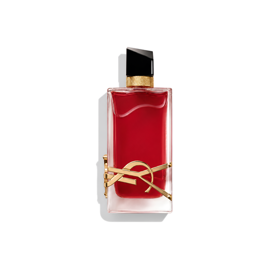 Bottle of YSL Libre Berry Crush EDP fragrance on a white background with soft shadow