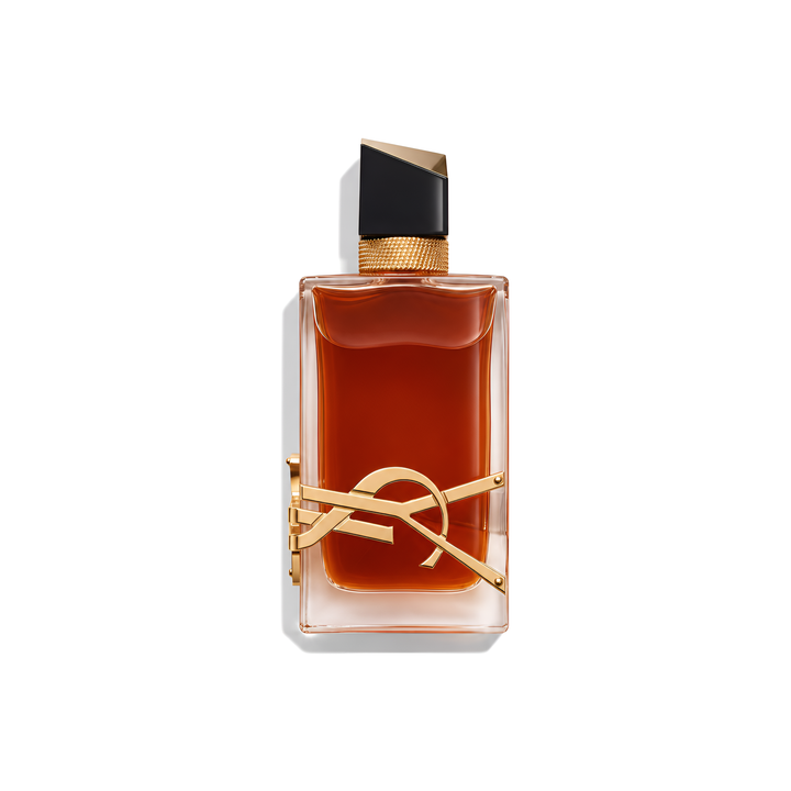 Bottle of YSL Libre Le Parfum fragrance on a white background with soft shadow