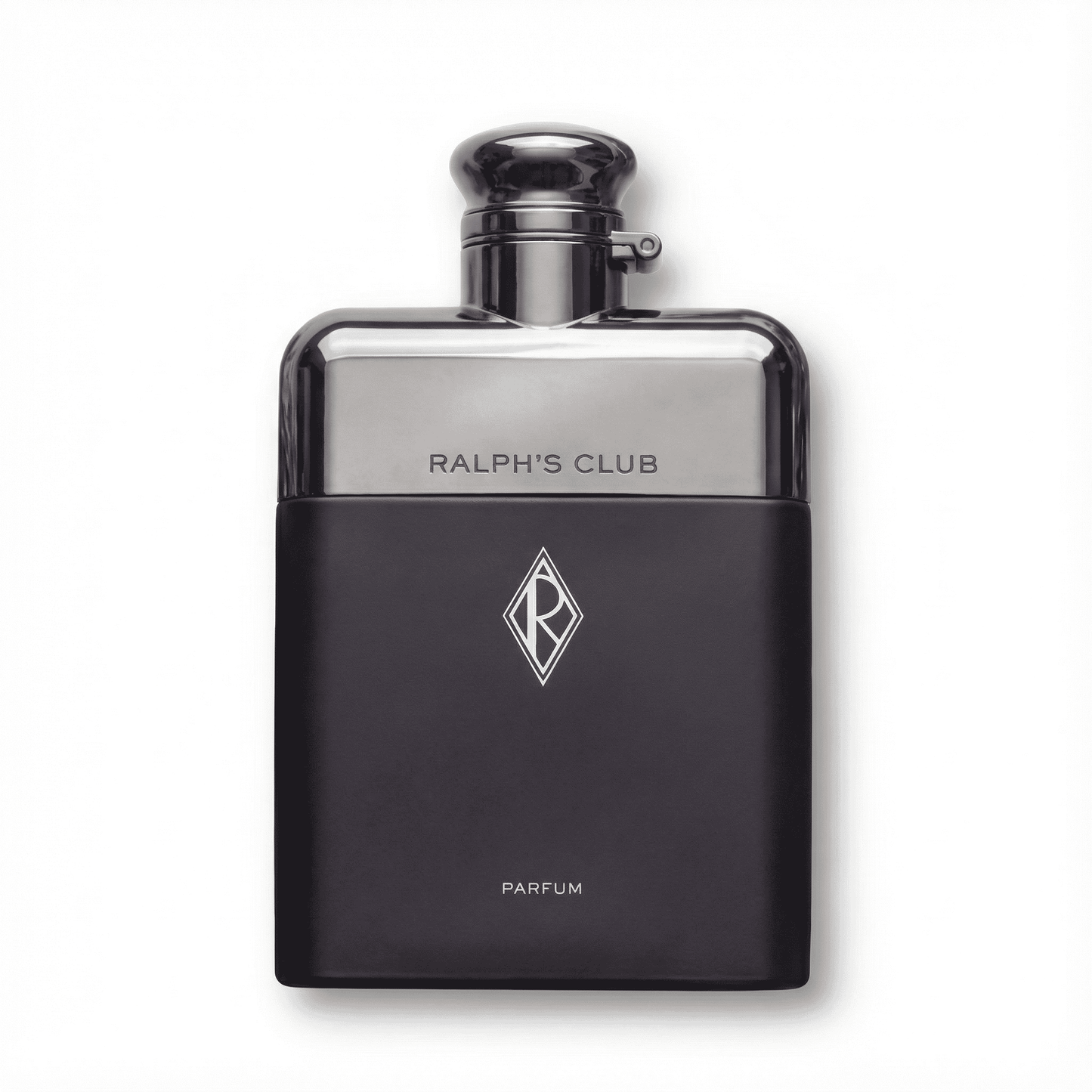 Sophisticated black and silver Ralph's Club perfume bottle showcasing elegant fragrance packaging.