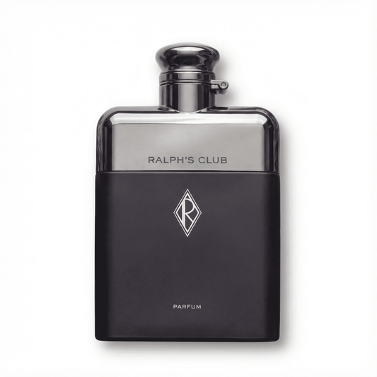 Sophisticated black and silver Ralph's Club perfume bottle showcasing elegant fragrance packaging.