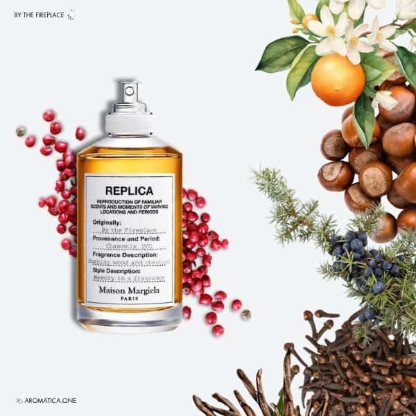 A 100ml bottle of Maison Margiela By the Fireplace Eau de Toilette with brown liquid and white label