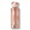 Rose gold perfume bottle with snake details, elegant design for luxury fragrances.