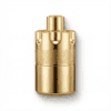 Luxurious gold perfume bottle with a sleek modern design for premium fragrances.