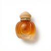 Luxurious vanilla perfume bottle with amber scent, elegant design and gold accents.